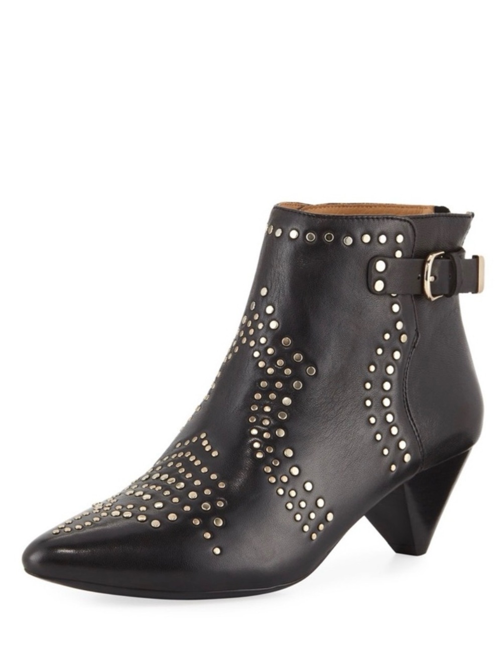 Joie Black Studded Leather Ankle Booties Size 39 Great Condition.